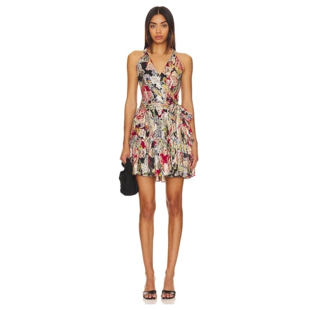 Love The Label Elaina Halter Wrap Floral Dress.